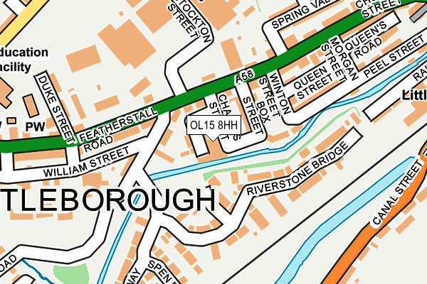 OL15 8HH map - OS OpenMap – Local (Ordnance Survey)