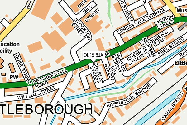 OL15 8JA map - OS OpenMap – Local (Ordnance Survey)