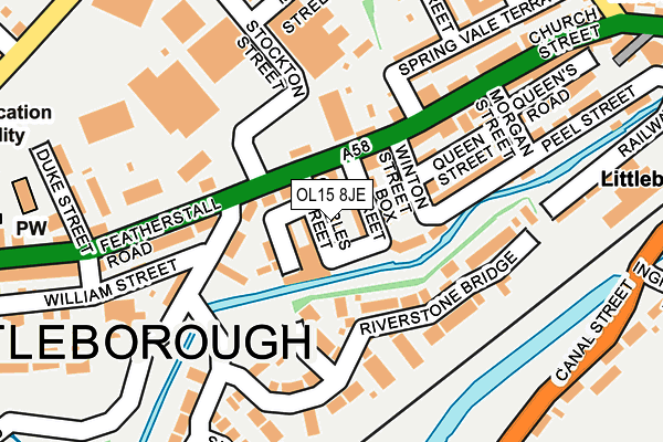 OL15 8JE map - OS OpenMap – Local (Ordnance Survey)