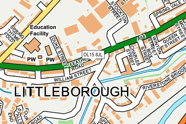 OL15 8JL map - OS OpenMap – Local (Ordnance Survey)