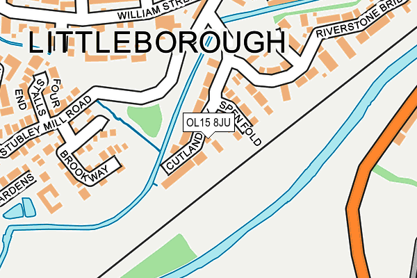 OL15 8JU map - OS OpenMap – Local (Ordnance Survey)