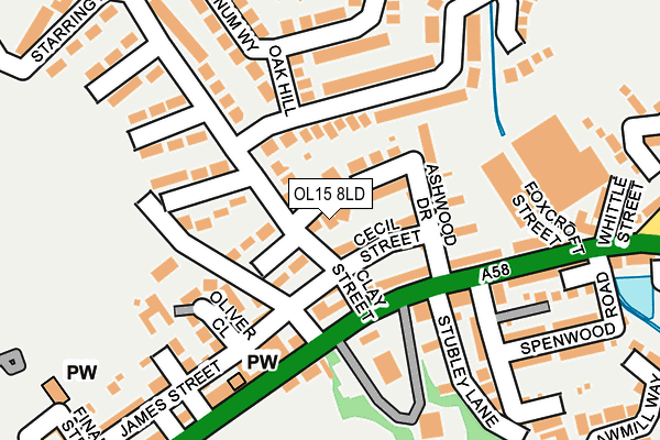 OL15 8LD map - OS OpenMap – Local (Ordnance Survey)