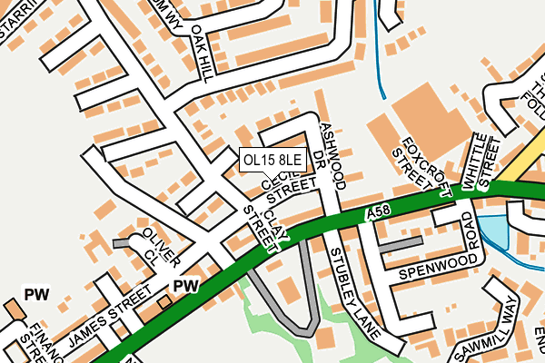OL15 8LE map - OS OpenMap – Local (Ordnance Survey)