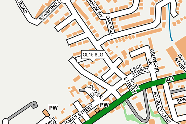 OL15 8LG map - OS OpenMap – Local (Ordnance Survey)