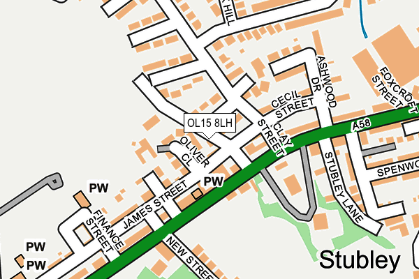 OL15 8LH map - OS OpenMap – Local (Ordnance Survey)