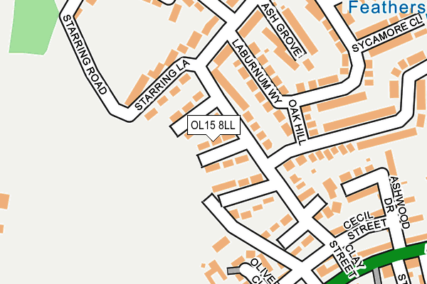 OL15 8LL map - OS OpenMap – Local (Ordnance Survey)