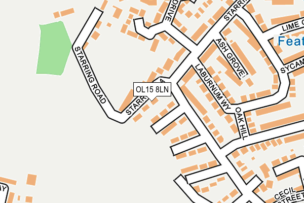 OL15 8LN map - OS OpenMap – Local (Ordnance Survey)