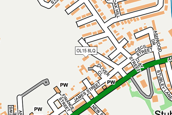 OL15 8LQ map - OS OpenMap – Local (Ordnance Survey)