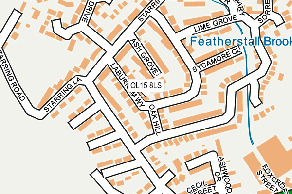 OL15 8LS map - OS OpenMap – Local (Ordnance Survey)