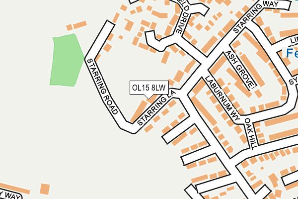 OL15 8LW map - OS OpenMap – Local (Ordnance Survey)