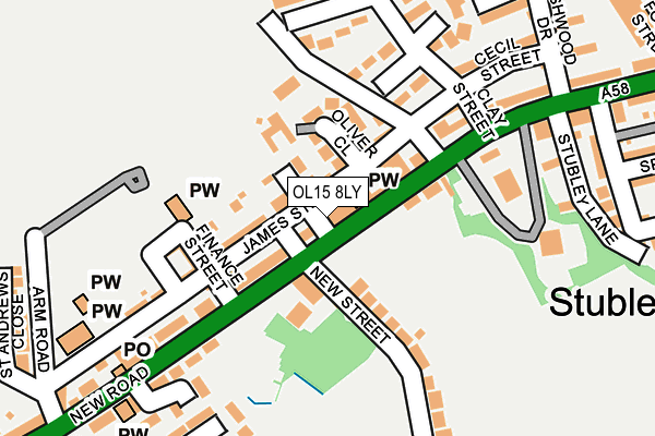 OL15 8LY map - OS OpenMap – Local (Ordnance Survey)