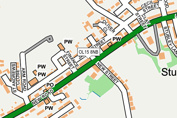 OL15 8NB map - OS OpenMap – Local (Ordnance Survey)