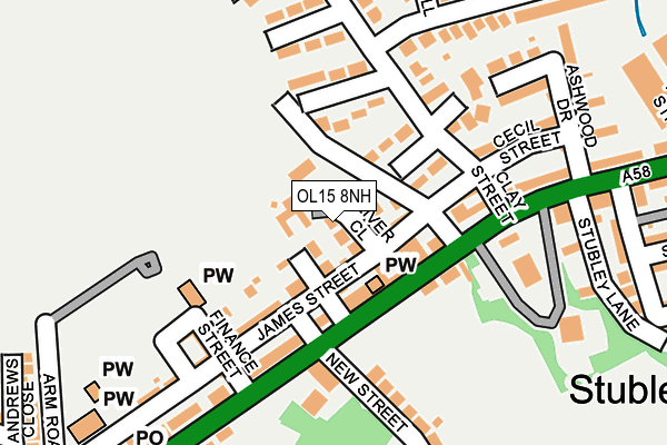 OL15 8NH map - OS OpenMap – Local (Ordnance Survey)