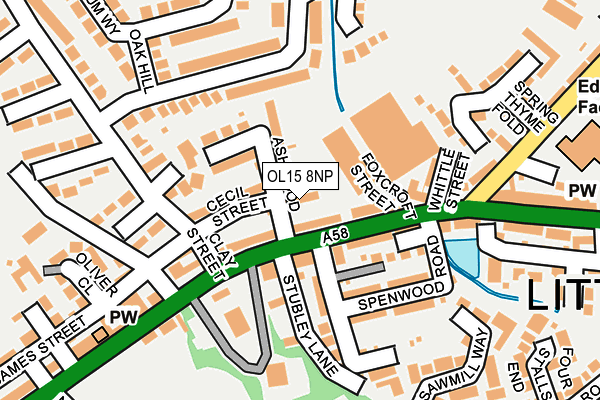 OL15 8NP map - OS OpenMap – Local (Ordnance Survey)