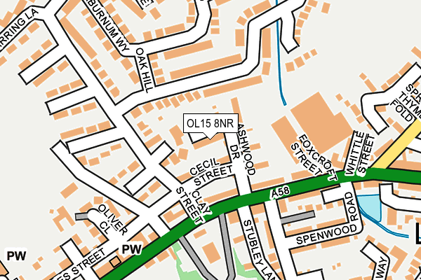 OL15 8NR map - OS OpenMap – Local (Ordnance Survey)