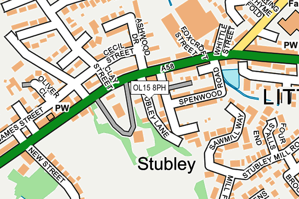 OL15 8PH map - OS OpenMap – Local (Ordnance Survey)