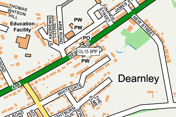 OL15 8PP map - OS OpenMap – Local (Ordnance Survey)