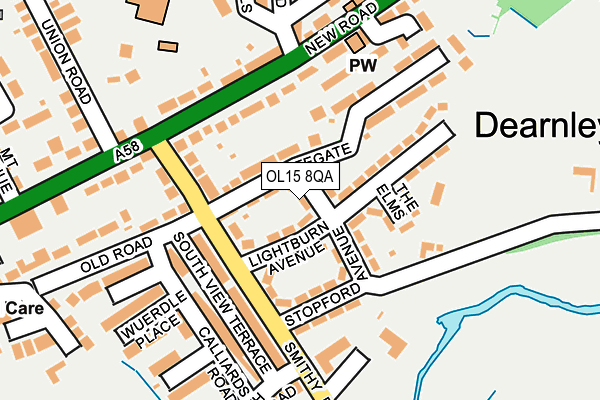 OL15 8QA map - OS OpenMap – Local (Ordnance Survey)