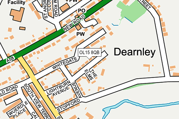 OL15 8QB map - OS OpenMap – Local (Ordnance Survey)