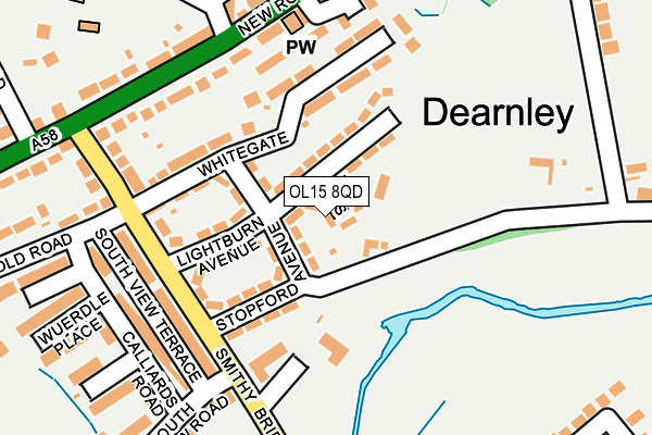 OL15 8QD map - OS OpenMap – Local (Ordnance Survey)