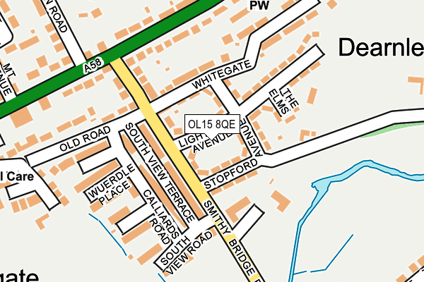 OL15 8QE map - OS OpenMap – Local (Ordnance Survey)