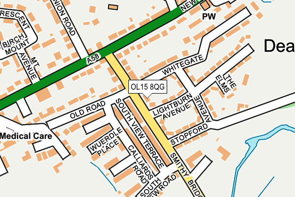 OL15 8QG map - OS OpenMap – Local (Ordnance Survey)