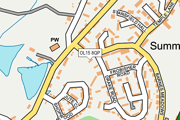 OL15 8QP map - OS OpenMap – Local (Ordnance Survey)