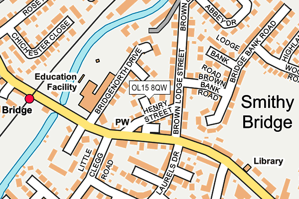 OL15 8QW map - OS OpenMap – Local (Ordnance Survey)