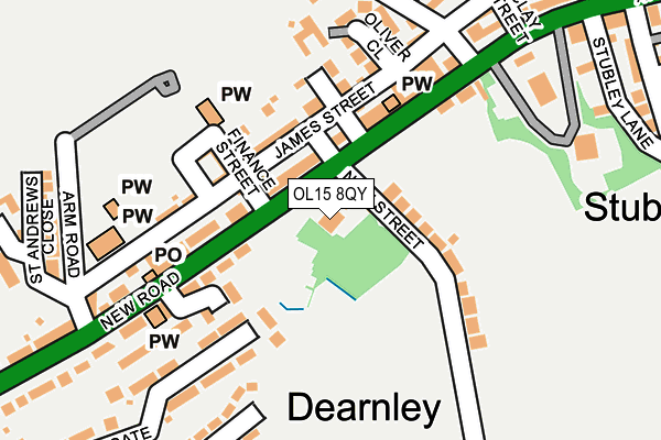 OL15 8QY map - OS OpenMap – Local (Ordnance Survey)