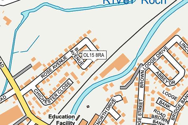 OL15 8RA map - OS OpenMap – Local (Ordnance Survey)