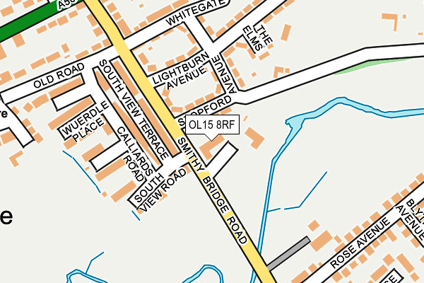 OL15 8RF map - OS OpenMap – Local (Ordnance Survey)