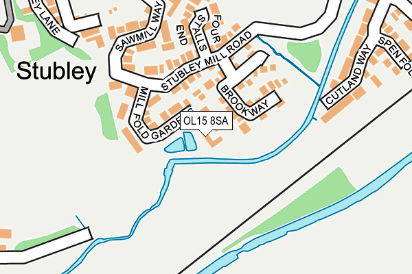 OL15 8SA map - OS OpenMap – Local (Ordnance Survey)