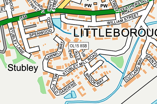 OL15 8SB map - OS OpenMap – Local (Ordnance Survey)