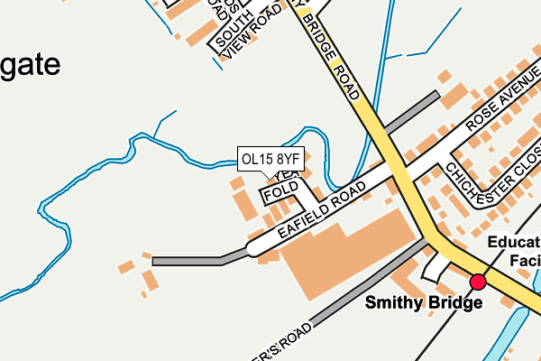 OL15 8YF map - OS OpenMap – Local (Ordnance Survey)