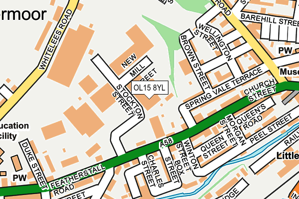 OL15 8YL map - OS OpenMap – Local (Ordnance Survey)