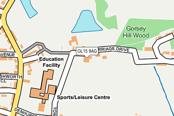 OL15 9AG map - OS OpenMap – Local (Ordnance Survey)