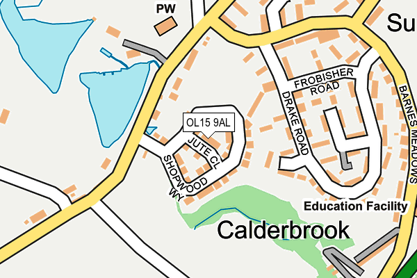 OL15 9AL map - OS OpenMap – Local (Ordnance Survey)