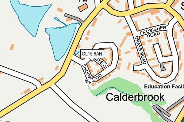 OL15 9AN map - OS OpenMap – Local (Ordnance Survey)