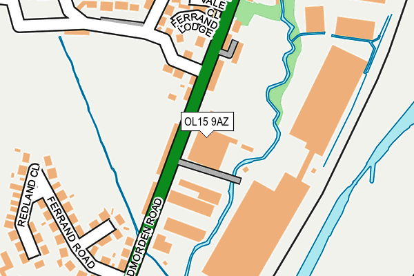 OL15 9AZ map - OS OpenMap – Local (Ordnance Survey)