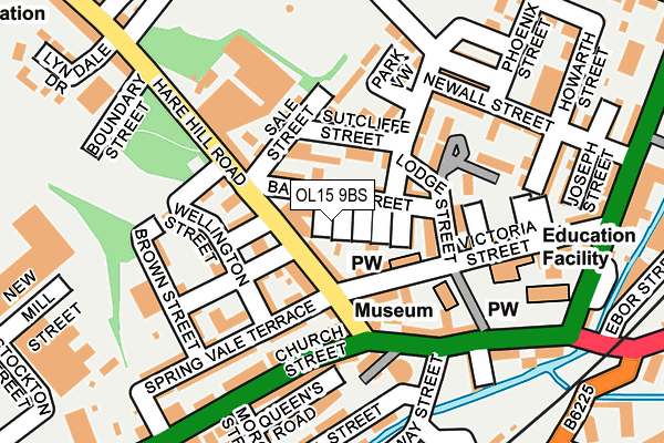 OL15 9BS map - OS OpenMap – Local (Ordnance Survey)