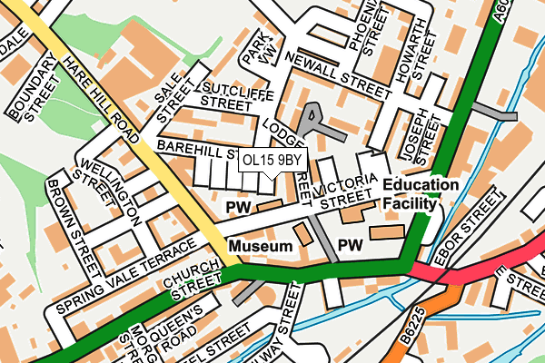 OL15 9BY map - OS OpenMap – Local (Ordnance Survey)