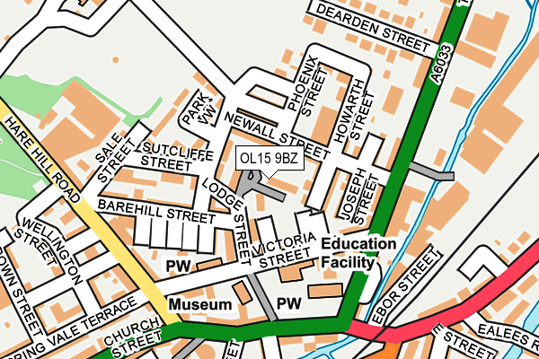 OL15 9BZ map - OS OpenMap – Local (Ordnance Survey)