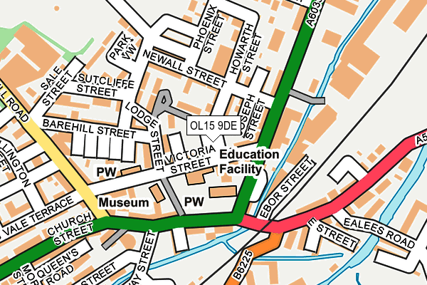 OL15 9DE map - OS OpenMap – Local (Ordnance Survey)