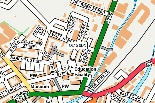 OL15 9DN map - OS OpenMap – Local (Ordnance Survey)