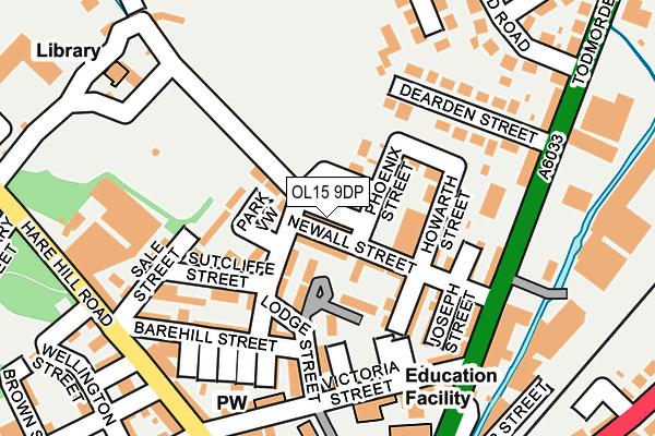 OL15 9DP map - OS OpenMap – Local (Ordnance Survey)