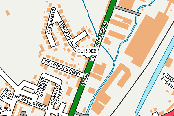 OL15 9EB map - OS OpenMap – Local (Ordnance Survey)