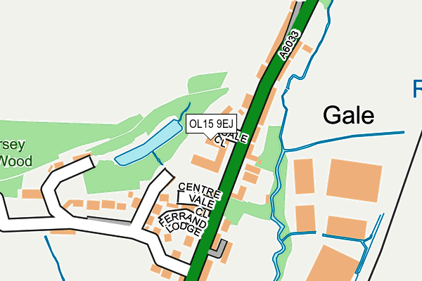 OL15 9EJ map - OS OpenMap – Local (Ordnance Survey)