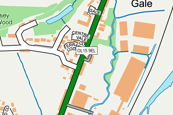 OL15 9EL map - OS OpenMap – Local (Ordnance Survey)