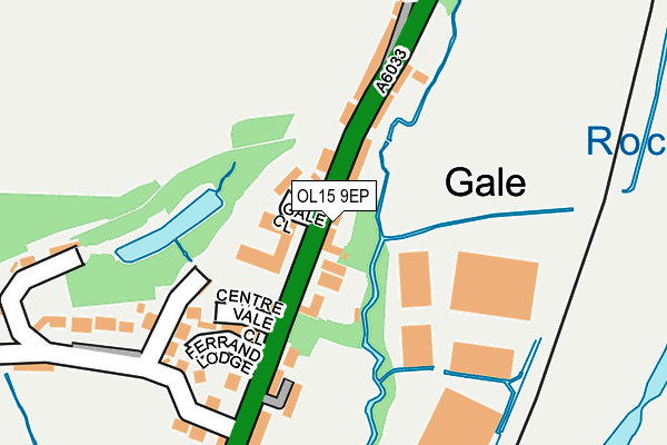 OL15 9EP map - OS OpenMap – Local (Ordnance Survey)