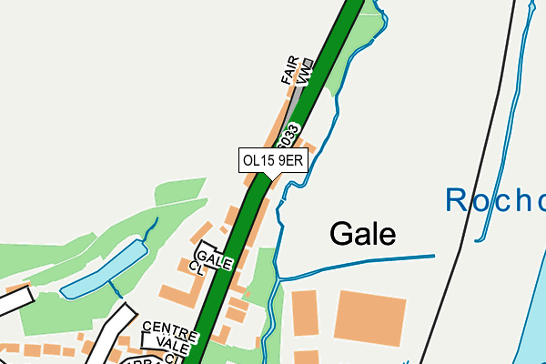 OL15 9ER map - OS OpenMap – Local (Ordnance Survey)